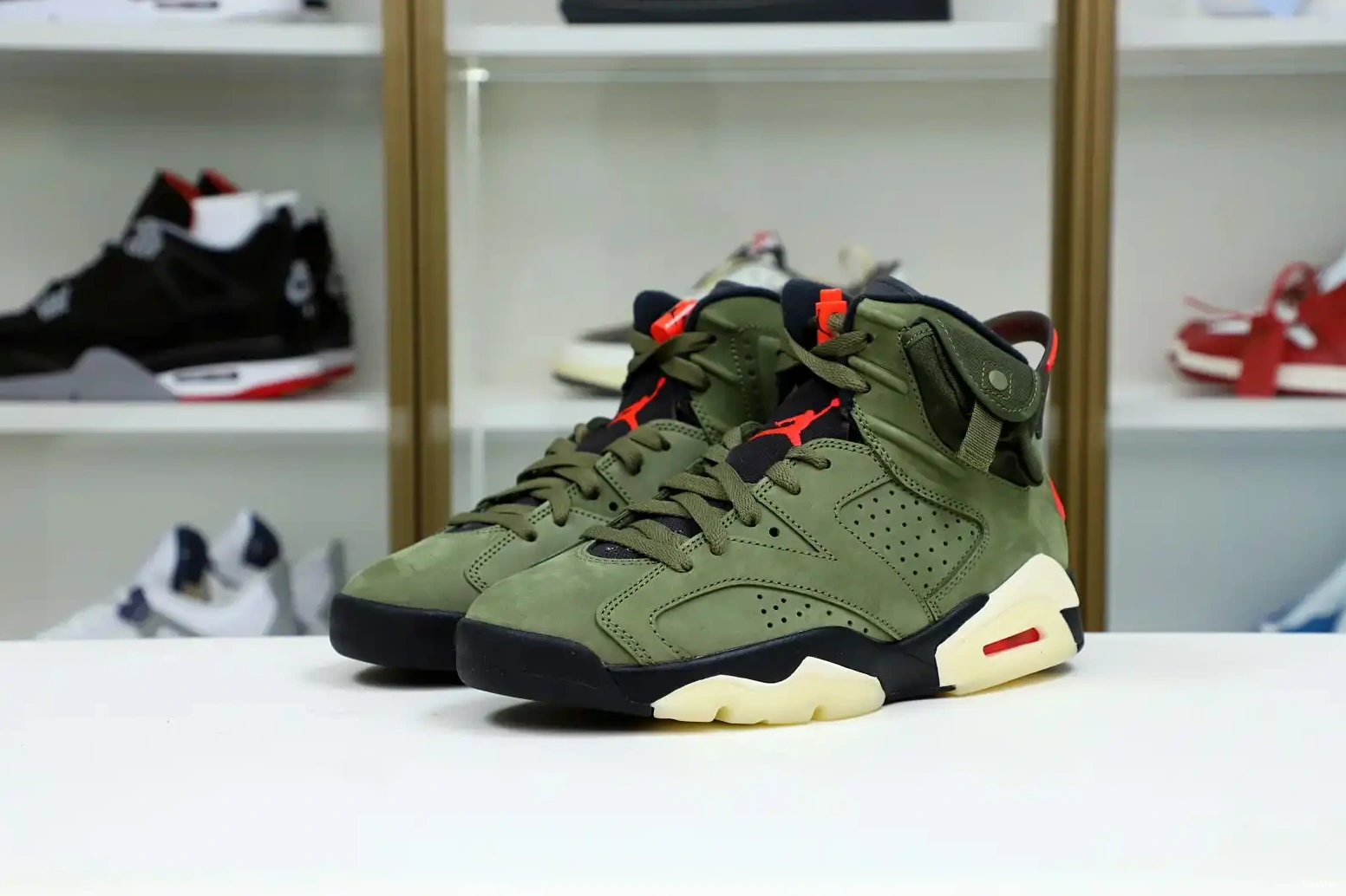 Kimikick TRAVIS RETRO JORDAN AIR X 6 SCOTT 'OLIVE' 0422